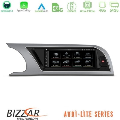 Bizzar Lite Edition AUDI A5 (B8) 2008-2015 Android14 8Core (4+64GB) Navigation Multimedia 8.8
