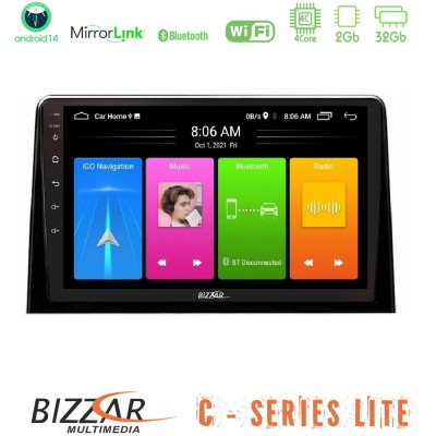 Bizzar C Series Lite 4Core Android14 2+32GB  Peugeot Partner / Citroën Berlingo 2020-> Navigation Multimedia Tablet 10