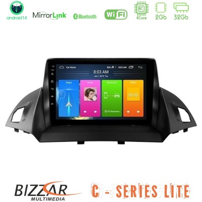 Bizzar C Series Lite 4Core Android14 2+32GB  Ford C-Max/Kuga Navigation Multimedia Tablet 9