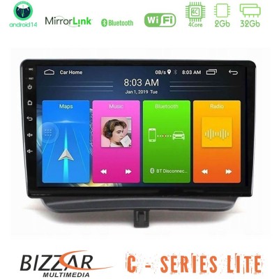 Bizzar C Series Lite 4Core Android14 2+32GB  Ford Courier 2015-2023 Navigation Multimedia Tablet 9