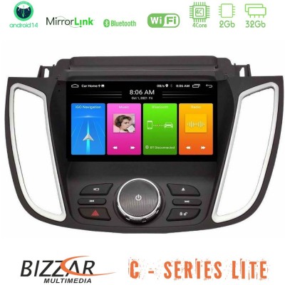 Bizzar C Series Lite 4Core Android14 2+32GB  Ford Kuga/C-Max 2013-2019 Navigation Multimedia Tablet 9