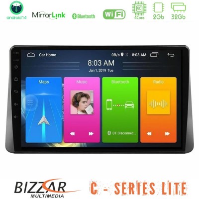 Bizzar C Series Lite 4Core Android14 2+32GB Ford Focus 2019-> Navigation Multimedia Tablet 9