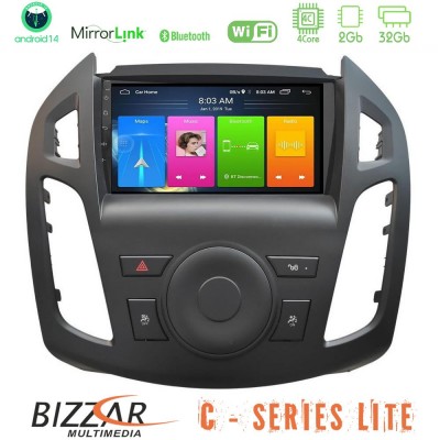 Bizzar C Series Lite 4Core Android14 2+32GB Ford Transit Connect 2013-2018 Navigation Multimedia Tablet 9
