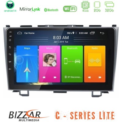 Bizzar C Series Lite 4Core Android14 2+32GB  Honda CRV Navigation Multimedia Tablet 9