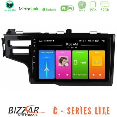 Bizzar C Series Lite 4Core Android14 2+32GB  Honda Jazz 2013-2020 Navigation Multimedia Tablet 9