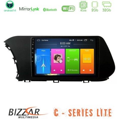Bizzar C Series Lite 4Core Android14 2+32GB  Hyundai i20 2021-2023 Navigation Multimedia Tablet 10