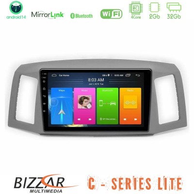 Bizzar C Series Lite 4Core Android14 2+32GB  Jeep Grand Cherokee 2005-2007 Navigation Multimedia Tablet 10