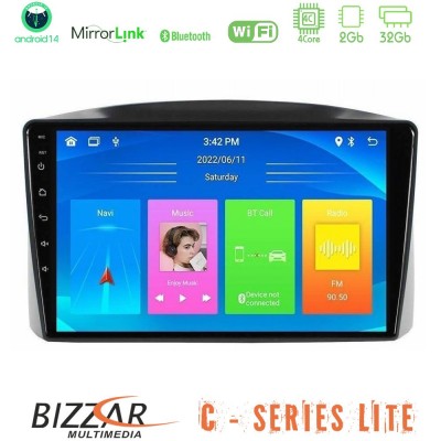 Bizzar C Series Lite 4Core Android14 2+32GB  Jeep Grand Cherokee 2005-2007 Navigation Multimedia Tablet 10