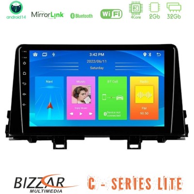 Bizzar C Series Lite 4Core Android14 2+32GB  Kia Picanto 2017-2021 Navigation Multimedia Tablet 9