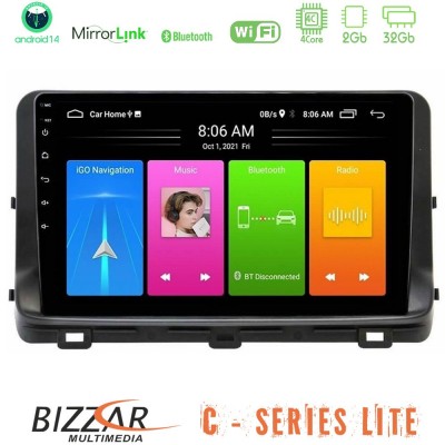 Bizzar C Series Lite 4Core Android14 2+32GB  Kia Ceed 2018-2023 Navigation Multimedia Tablet 10
