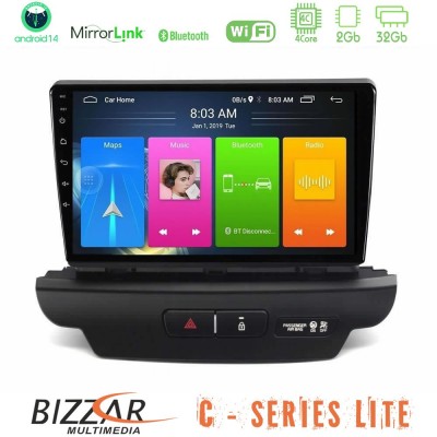 Bizzar C Series Lite 4Core Android14 2+32GB  Kia Ceed 2018-2023 Navigation Multimedia Tablet 9