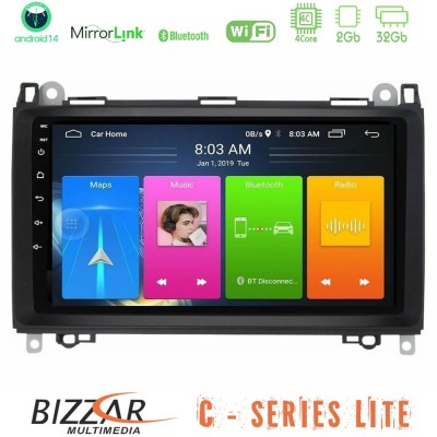 Bizzar C Series Lite 4Core Android14 2+32GB  Mercedes A/B/Vito/Sprinter Class Navigation Multimedia Tablet 9