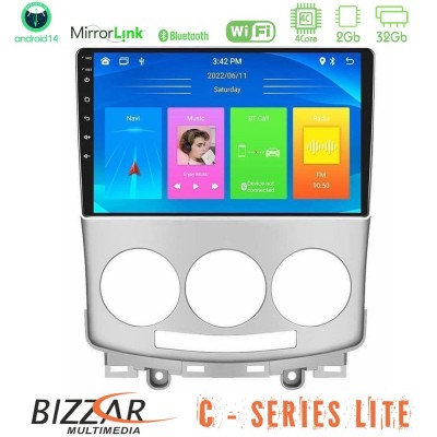 Bizzar C Series Lite 4Core Android14 2+32GB  Mazda 5 2004-2010 Navigation Multimedia Tablet 9