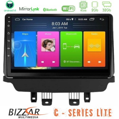 Bizzar C Series Lite 4Core Android14 2+32GB  Mazda 2 2014-2021 Navigation Multimedia Tablet 9