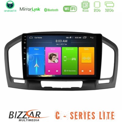 Bizzar C Series Lite 4Core Android14 2+32GB  Opel Insignia 2008-2013 Navigation Multimedia Tablet 9