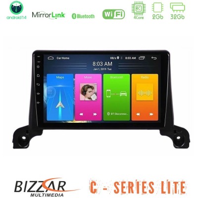 Bizzar C Series Lite 4Core Android14 2+32GB  Peugeot 3008/5008 2017-2023 Navigation Multimedia Tablet 9