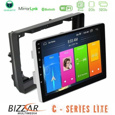 Bizzar C Series Lite 4Core Android14 2+32GB  Peugeot 308 2013-2020 Navigation Multimedia Tablet 9
