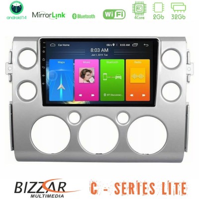 Bizzar C Series Lite 4Core Android14 2+32GB Toyota FJ 2007-2014 Navigation Multimedia Tablet 9