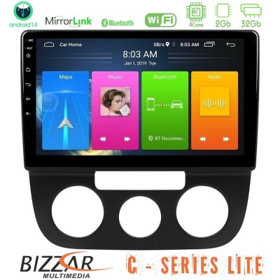 Bizzar C Series Lite 4Core Android14 2+32GB  VW Jetta Navigation Multimedia Tablet 10