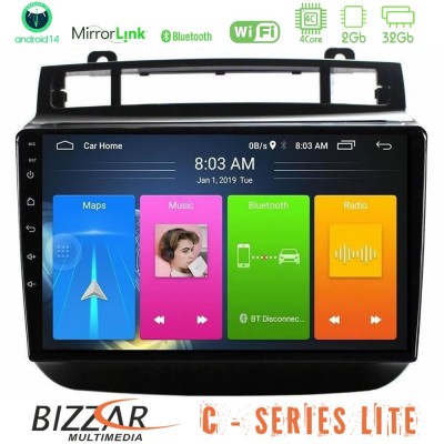 Bizzar C Series Lite 4Core Android14 2+32GB VW Touareg 2011-2018 Navigation Multimedia Tablet 9