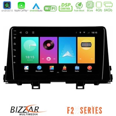Bizzar F2 Series 8Core Android16 4+64GB  Kia Picanto 2017-2021 Navigation Multimedia Tablet 9