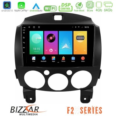 Bizzar F2 Series 8Core Android16 4+64GB  Mazda 2 2008-2014 Navigation Multimedia Tablet 9