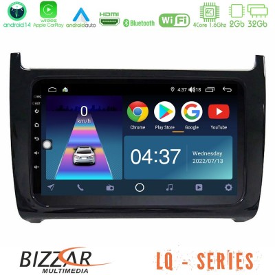 Bizzar LQ Series 4Core Android14 2+32GB Vw Polo Navigation Multimedia Tablet 9