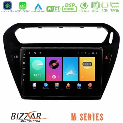 Bizzar M Series 8Core Android16 2+32GB  Citroen C-Elysee / Peugeot 301 Navigation Multimedia Tablet 9