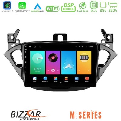 Bizzar M Series 8Core Android16 2+32GB  Opel Corsa E/Adam Navigation Multimedia Tablet 9