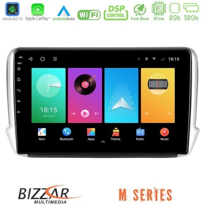 Bizzar M Series 8Core Android16 2+32GB  Peugeot 208/2008 Navigation Multimedia Tablet 10