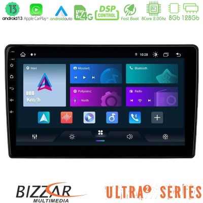 Bizzar Ultra Series Toyota Universal 8core Android13 8+128GB Navigation Multimedia Tablet 9