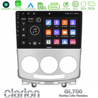 Clarion GL700 Lite Series Mazda 5 2004-2010 8Core Android11 2+32GB Navigation Multimedia Tablet 9″ Με Carplay & Android Auto