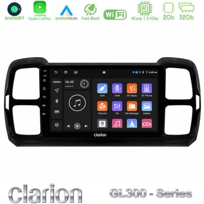 Clarion GL300 Series Citroen DS5 Aircross 2017-2021 4Core Android11 2+32GB Navigation Multimedia Tablet 9″ Με Carplay & Android Auto Με Carplay & Android Auto