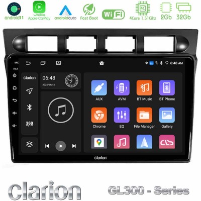 Clarion GL300 Series Kia Picanto 2004-2007 4Core Android11 2+32GB Navigation Multimedia Tablet 9″ Με Carplay & Android Auto Με Carplay & Android Auto