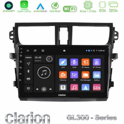 Clarion GL300 Series Suzuki Celerio 2014-2020 4Core Android11 2+32GB Navigation Multimedia Tablet 9″ Με Carplay & Android Auto Με Carplay & Android Auto