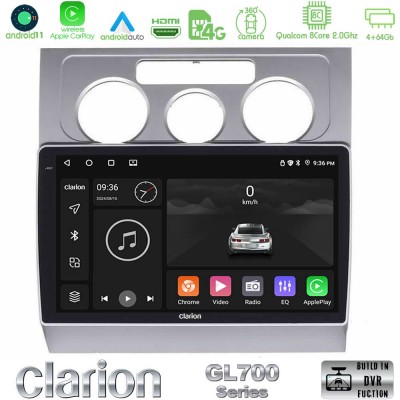 Clarion GL700 Series 8Core Android11 4+64GB VW Touran 2003-2011 Navigation Multimedia Tablet 10