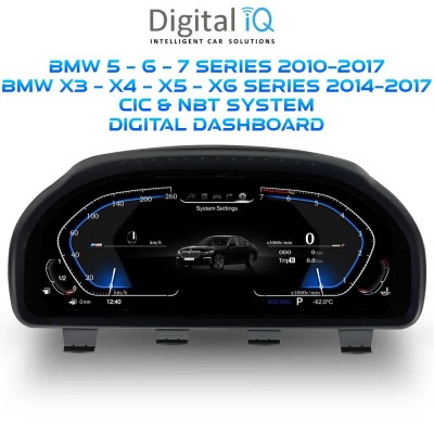 DIGITAL IQ DGU 972_IC (12.3in) BMW 5 - 5 GT - 6 - 7 Series mod. 2010-2017 / X3 - X4 - X5 - X6 mod. 2014-2017 DIGITAL DASHBOARD