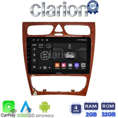 CLARION GL31171W Οθόνη OEM Multimedia Αυτοκινήτου για Mercedes C Class 1999 > 2004 (Προ Facelift) (CarPlay/AndroidAuto/BT/GPS/WIFI/GPRS)