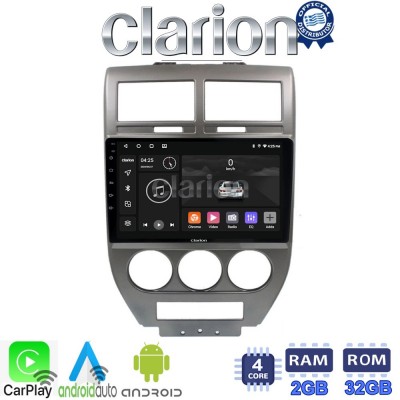 CLARION GL31251 Οθόνη OEM Multimedia Αυτοκινήτου για JEEP COMPASS 2007>2011 (CarPlay/AndroidAuto/BT/GPS/WIFI/GPRS)