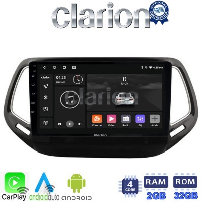 CLARION GL31253 Οθόνη OEM Multimedia Αυτοκινήτου για JEEP COMPASS 2017> (CarPlay/AndroidAuto/BT/GPS/WIFI/GPRS)