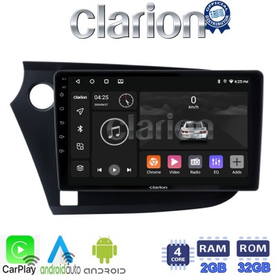 CLARION GL31381 Οθόνη OEM Multimedia Αυτοκινήτου για HONDA INSIGHT 2009>2014 (CarPlay/AndroidAuto/BT/GPS/WIFI/GPRS)