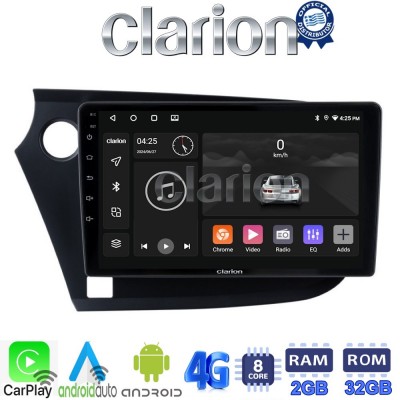 CLARION GL71381 Οθόνη OEM Multimedia Αυτοκινήτου για HONDA INSIGHT 2009>2014 (CarPlay/AndroidAuto/BT/GPS/WIFI/GPRS)