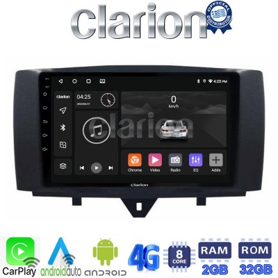 CLARION GL71587 Οθόνη OEM Multimedia Αυτοκινήτου για SMART ForTwo 2011> 2015 (CarPlay/AndroidAuto/BT/GPS/WIFI/GPRS)