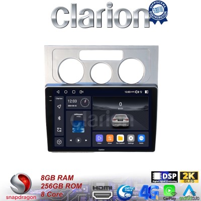 CLARION GL75512 Οθόνη OEM Multimedia Αυτοκινήτου για VW Touran 2003 > 2010 (CarPlay/AndroidAuto/BT/GPS/WIFI/GPRS)
