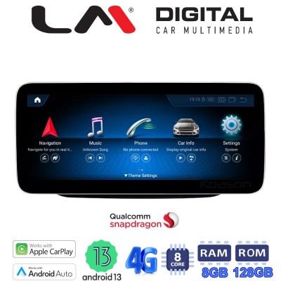 LM Digital - LM JFK510 8128 Οθόνη OEM Multimedia Αυτοκινήτου για Mercedes GLC/C class W205/V Class 2016 > 2019 με εργοστασιακό σύστημα NTG 5.0 (CarPlay/AndroidAuto/BT/GPS/WIFI/GPRS)