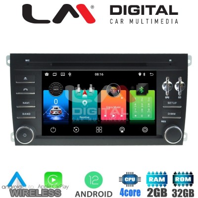 LM Digital - LM N4443 GPS Οθόνη OEM Multimedia Αυτοκινήτου για PORSCHE CAYENNE   (CarPlay/AndroidAuto/BT/GPS/WIFI)
