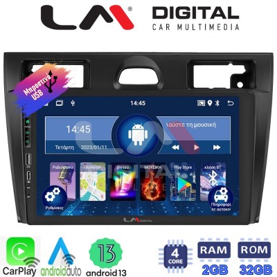 LM Digital - LM ZA4140B GPS Οθόνη OEM Multimedia Αυτοκινήτου για Ford Fiesta 2006 -> 2008 (CarPlay/AndroidAuto/BT/GPS/WIFI/GPRS)