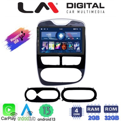 LM Digital - LM ZA4320 GPS Οθόνη OEM Multimedia Αυτοκινήτου για RENAULT CLIO 2012 > 2015  (CarPlay/AndroidAuto/BT/GPS/WIFI/GPRS)