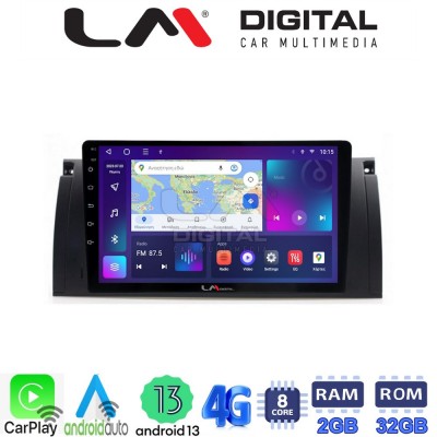 LM Digital - LM ZE8395 GPS Οθόνη OEM Multimedia Αυτοκινήτου για BMW S5-S7-X5 (E38-E39-E59) 1998 2003 (CarPlay/AndroidAuto/BT/GPS/WIFI/GPRS)
