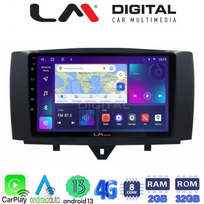 LM Digital - LM ZE8587 GPS Οθόνη OEM Multimedia Αυτοκινήτου για SMART ForTwo 2011> 2015 (CarPlay/AndroidAuto/BT/GPS/WIFI/GPRS)